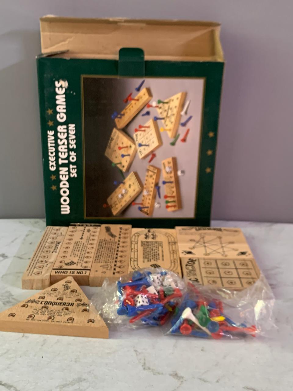 Executive Wooden Teaser Games Set of Seven.(Rs 250 advance)