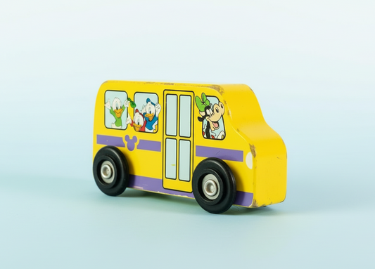 Disney Characters Wooden Toy Bus.
