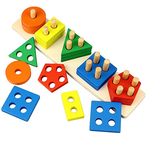 Five Column Geometric Shape Sorter. (2 pentagon available)(Rs 250 advance)