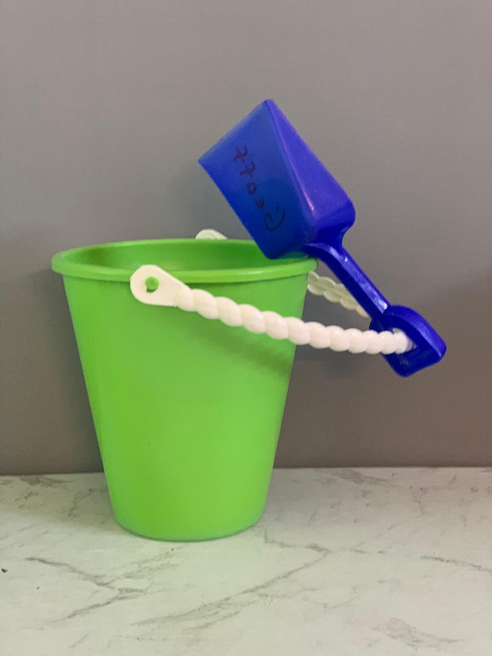 Beach Bucket & Sand Shovel Toy.(Rs 250 advance)