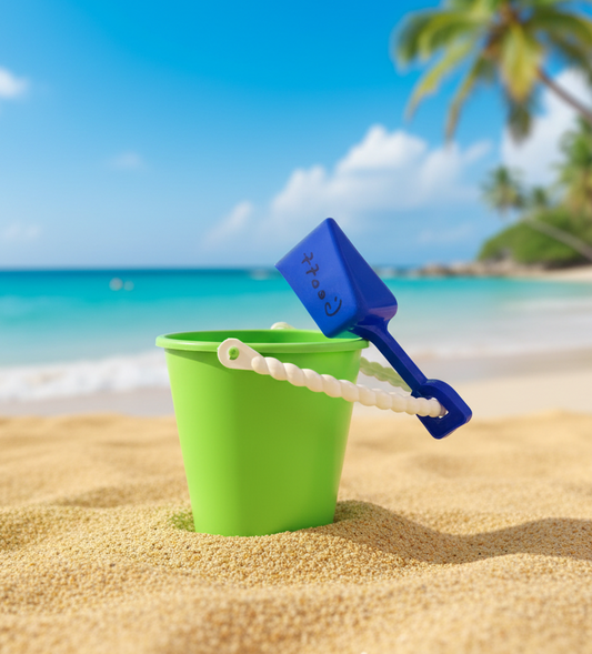 Beach Bucket & Sand Shovel Toy.(Rs 250 advance)