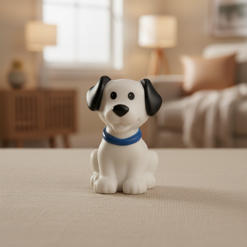 Fisher-Price Little People White Dog Figure.