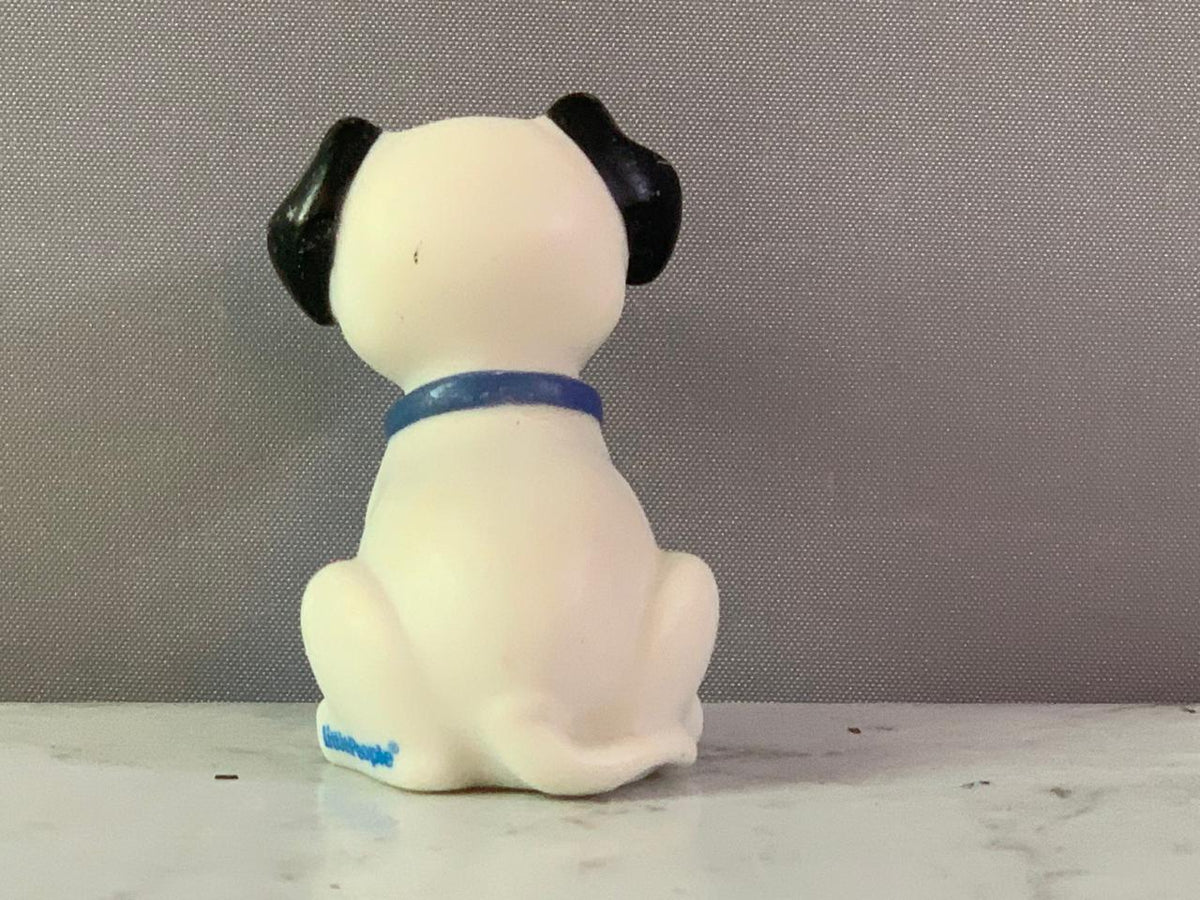 Fisher-Price Little People White Dog Figure.