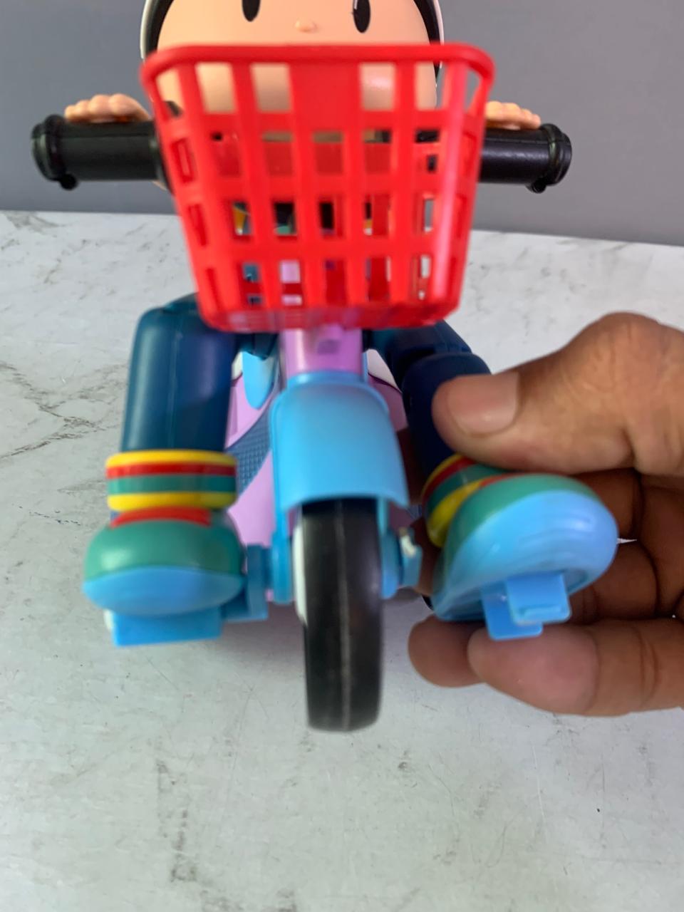 Popsugar Musical Bump and Go Stunt Tricycle. (Foot detached, must check video)(Rs 350 advance)