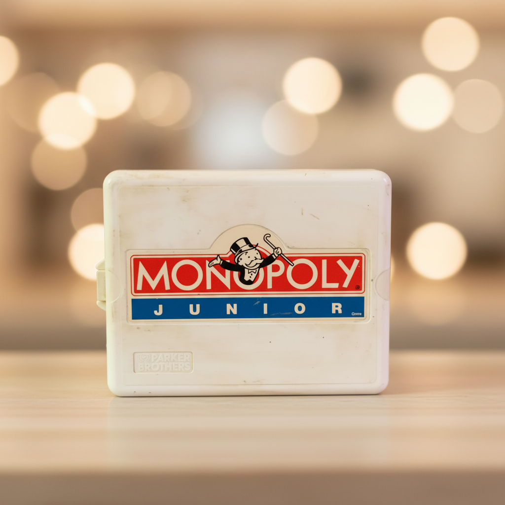Vintage Monopoly Junior Travel Edition Board Game.