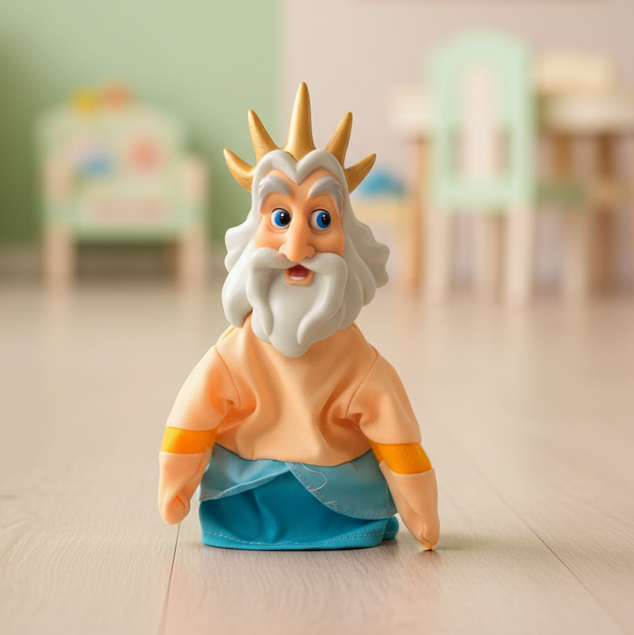 The Little Mermaid Disney King Triton Hand Puppet.