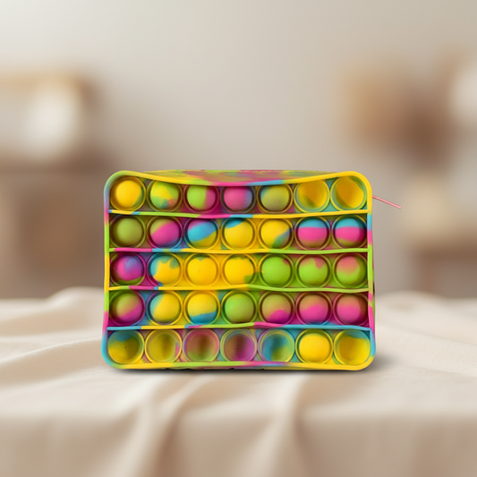 Rainbow Silicone Pop-It Pouch. (Must check video) (Rs 150 advance)