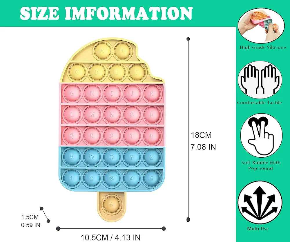 Pop Its Popping Bubble Popit Popitz Fidget Sensory Toy.