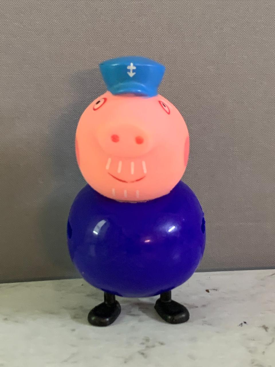 Peppa Pig Grandpa Pig Weeble Action Figure. (Without arms)(Rs 100 advance)