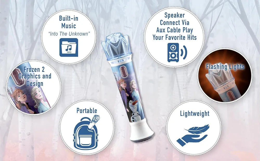 eKids Redstring- Official Frozen 2 Disney Karaoke Microphone.(Must check video for condition) (Rs 200 advance)