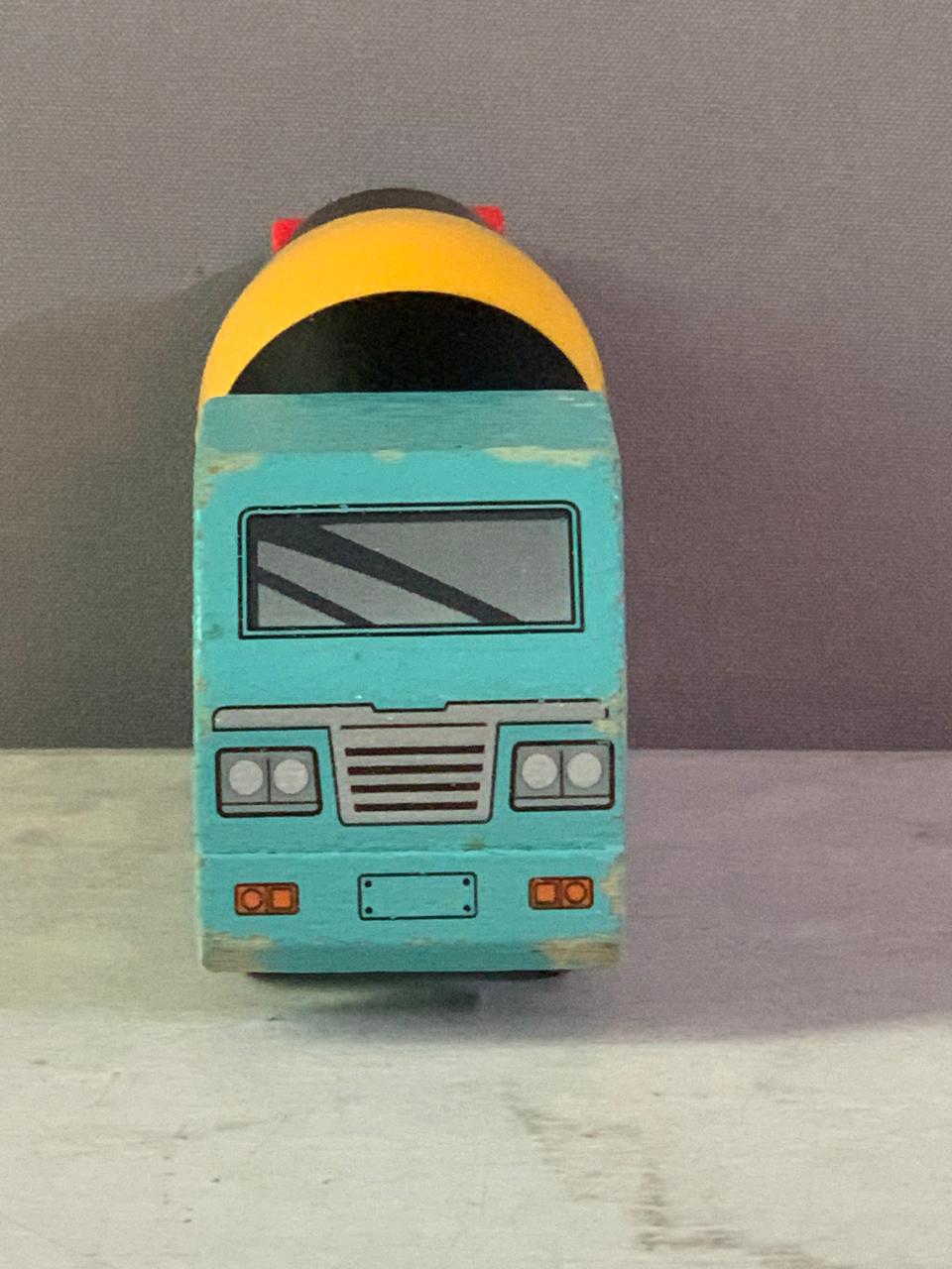 Battat Wooden Cement Mixer Truck Toy. (Must check video for condition)