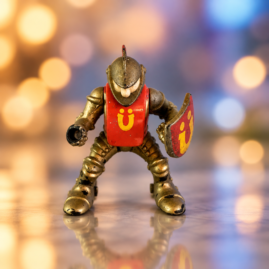 Fisher-Price Great Adventures Gold Knight Action Figure.(hand damaged)