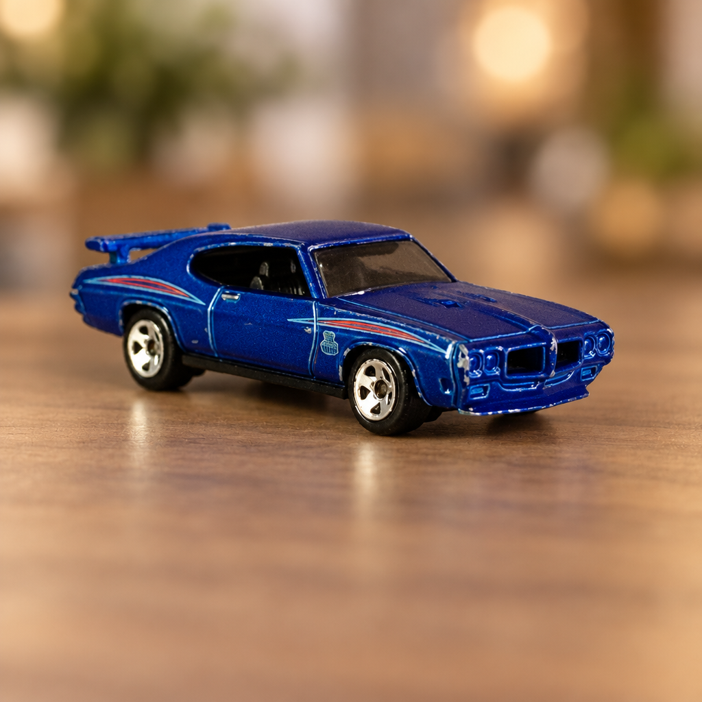 Hot Wheels '70 Pontiac GTO Judge Die-Cast Car.