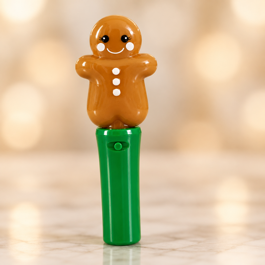 Gingerbread Man Light-Up Spinner Wand. (Batteries need replacement)(Rs 150 advance)