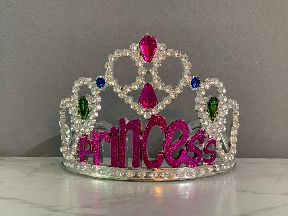 Princess Jeweled Sparkling Silver Tiara. (Rs 150 advance)