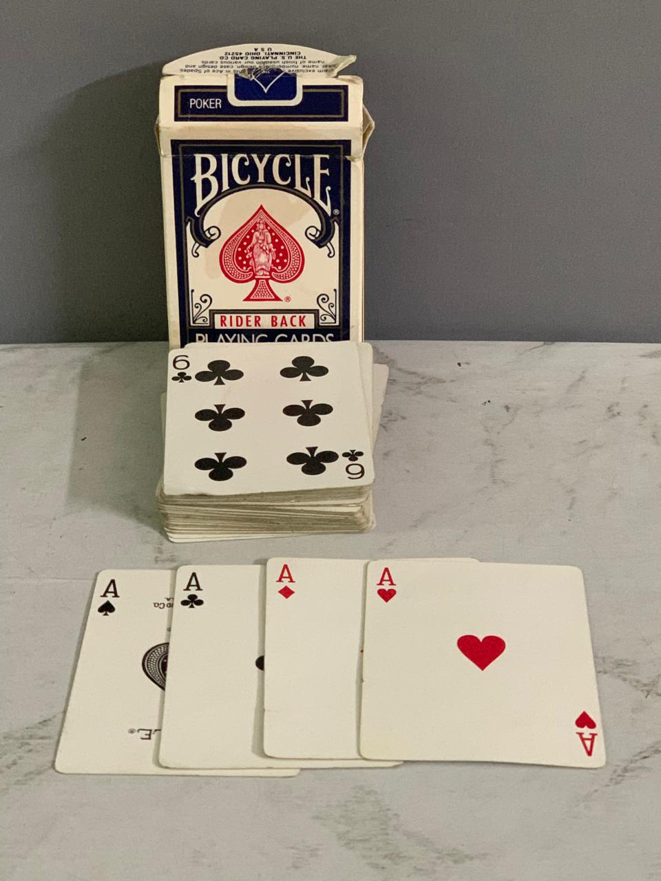 Bicycle Rider Back Poker Playing Cards. (47 cards)