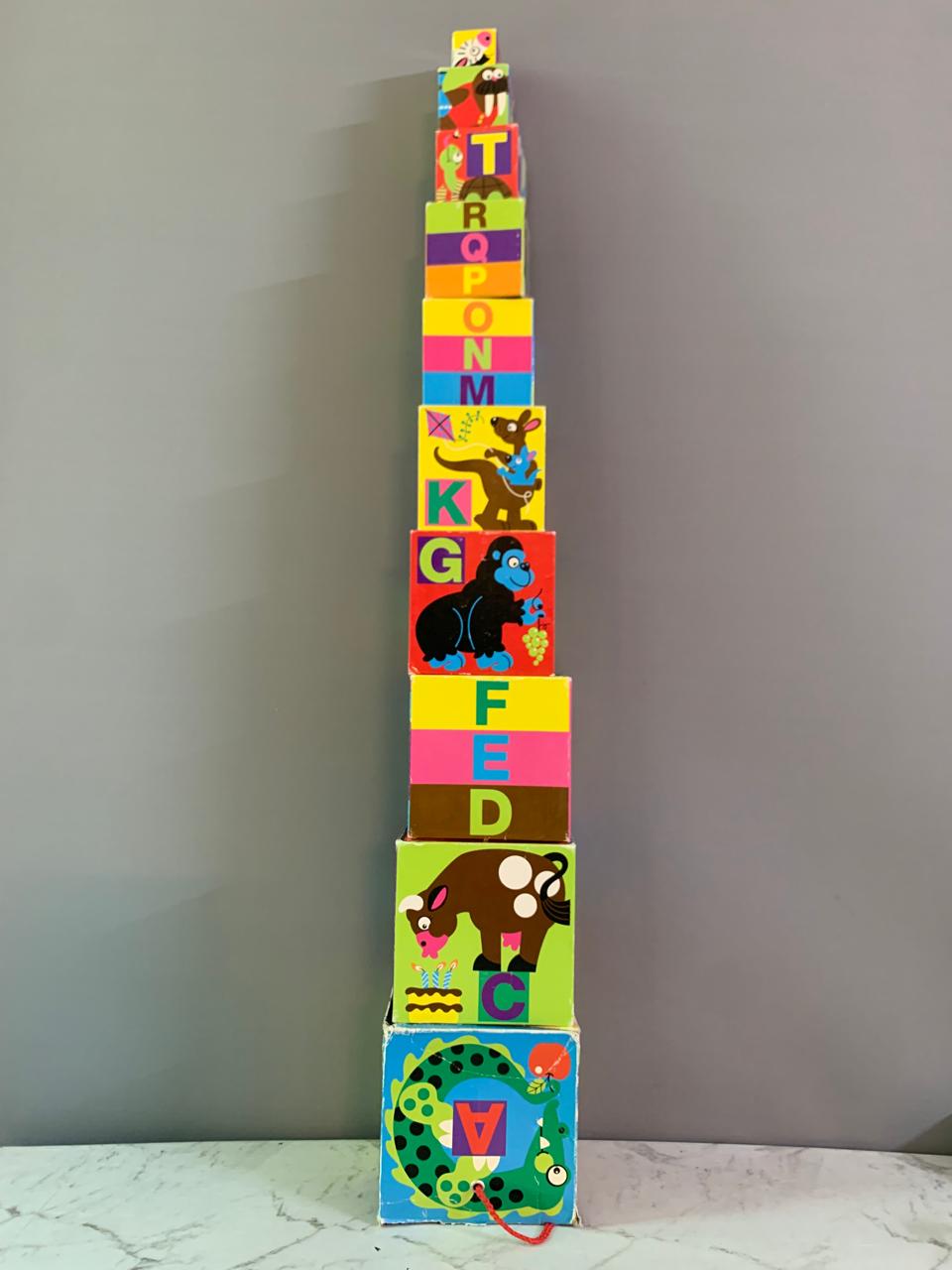 Melissa & Doug Stacking and Nesting Dice English Alphabet. (Rs 150 advance)(must check video)