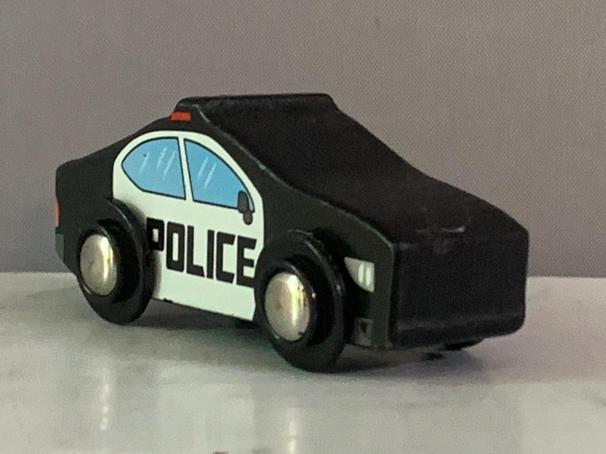 J'dore Wooden Toy Police Car.