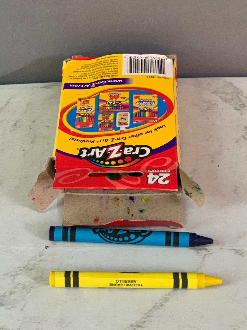Cra-Z-Art 24 Count School Quality Crayons.(few pieces slightly damaged) (Rs 250 advance)