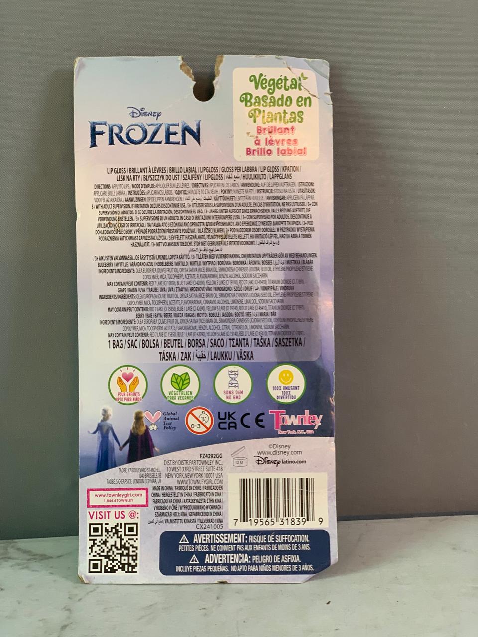 Disney Frozen Plant-Based 3-Piece Roll-On Lip Gloss & Micro Cosmetic Bag Set. (Rs 200 advance)