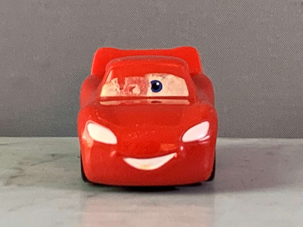Lightning McQueen 3” Pull back Vehicle Toy. (Must check video for condition) (Rs 150 advance)