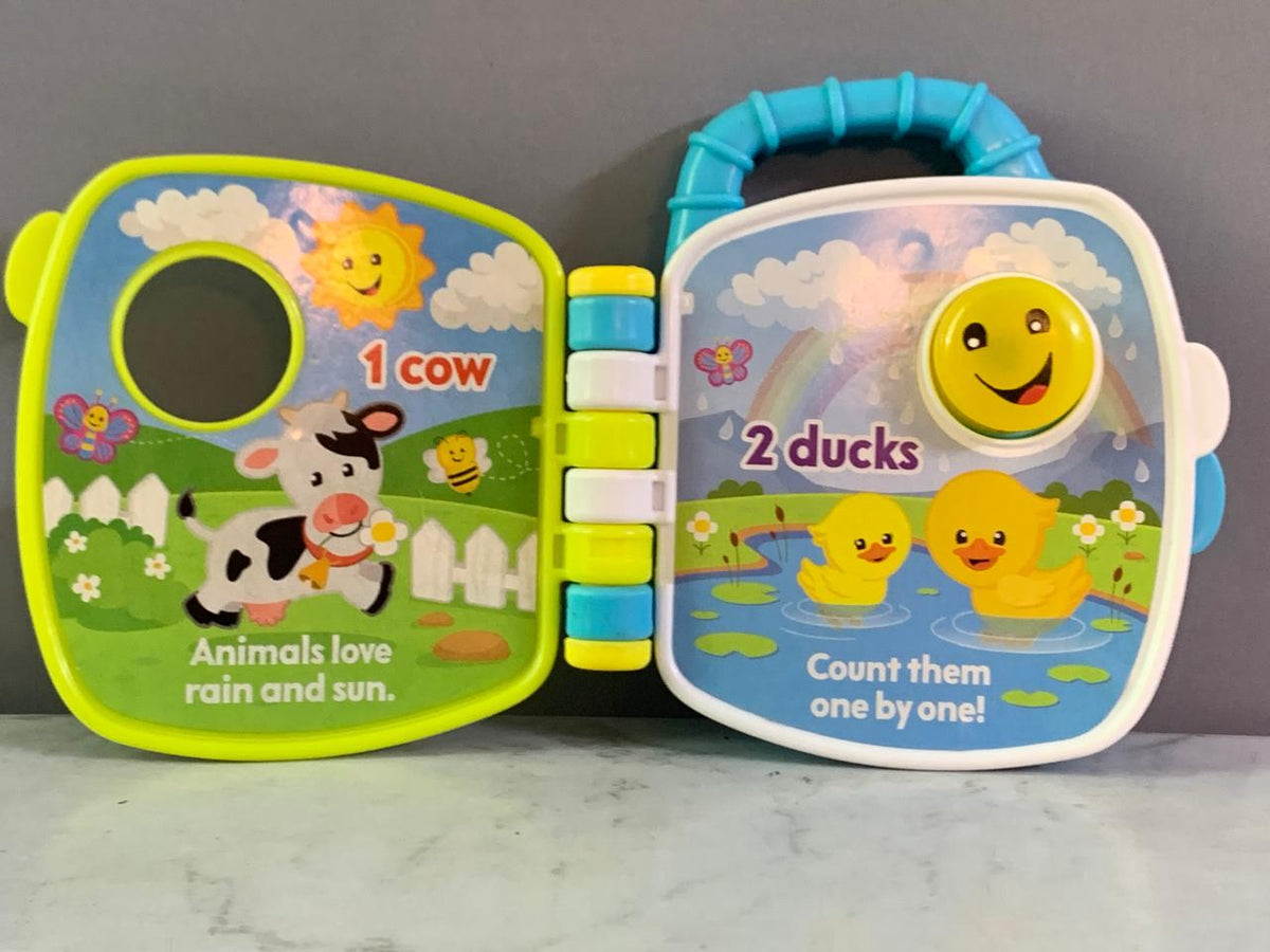 Fisher-Price Laugh & Learn Counting Animal Friends, Musical Baby Book.