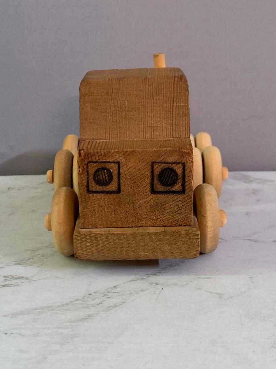 Vintage Wooden Semi-Truck Toy.