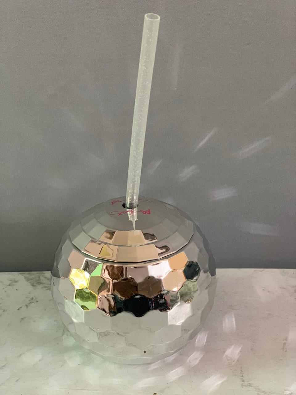 Anagram Disco Ball Tumbler With Straw.(Rs 250 advance)