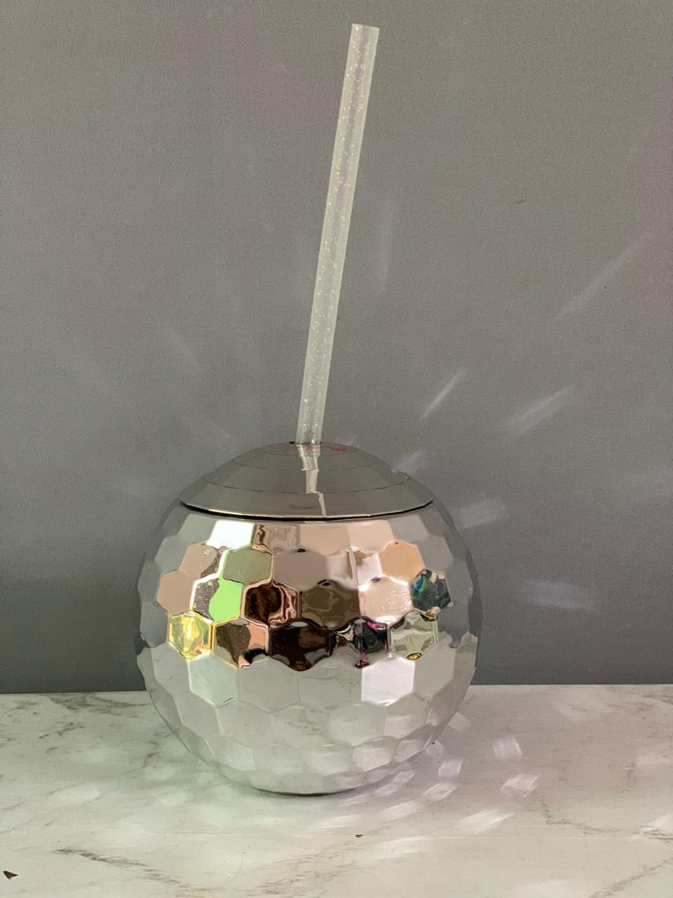 Anagram Disco Ball Tumbler With Straw.(Rs 250 advance)