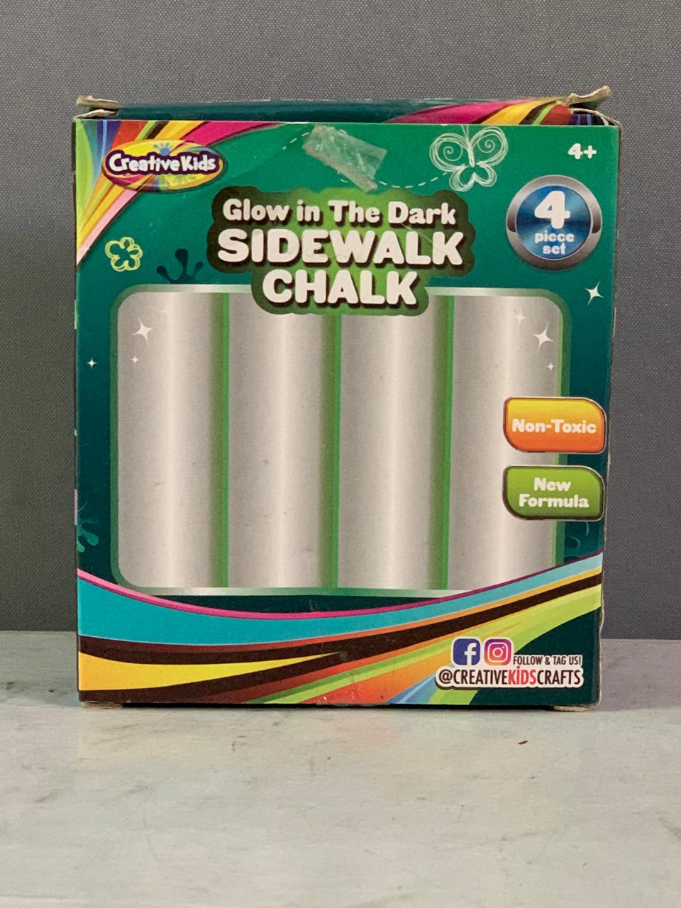 Creative Kids Sidewalk Chalks Washable Glow in the Dark Chalk.(Rs 100 advance) (must check 3rd pic)