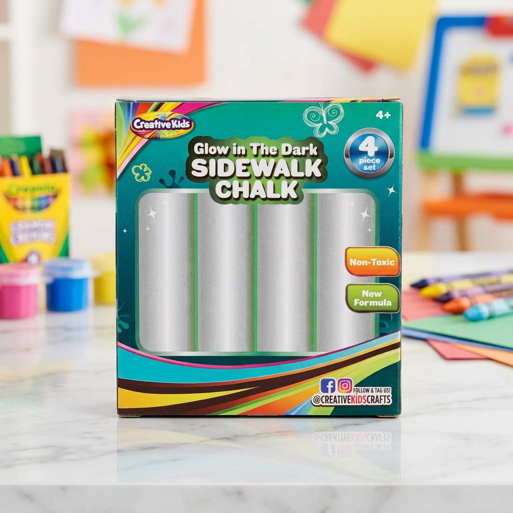 Creative Kids Sidewalk Chalks Washable Glow in the Dark Chalk.(Rs 100 advance) (must check 3rd pic)