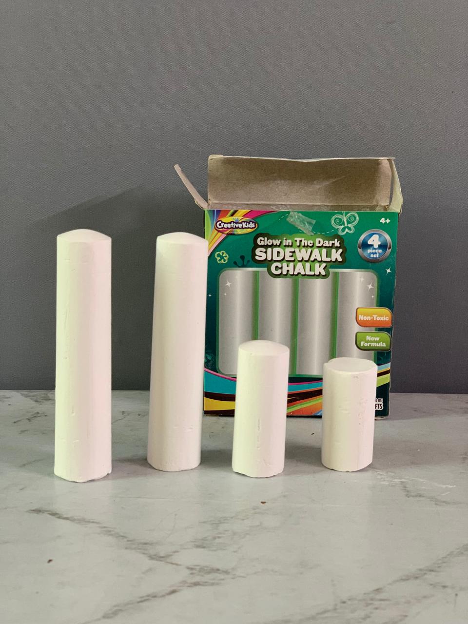 Creative Kids Sidewalk Chalks Washable Glow in the Dark Chalk.(Rs 100 advance) (must check 3rd pic)