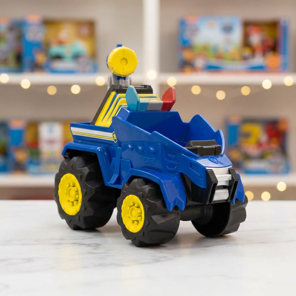 Paw Patrol Dino Rescue Chase Deluxe Rev-Up Vehicle.(Rs 150 advance)