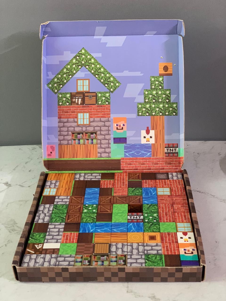 95-piece Minecraft-themed Magnetic Building Cubes Set.(Rs 200 advance)
