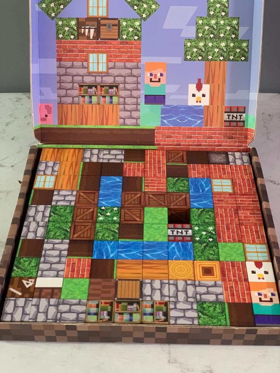 95-piece Minecraft-themed Magnetic Building Cubes Set.(Rs 200 advance)