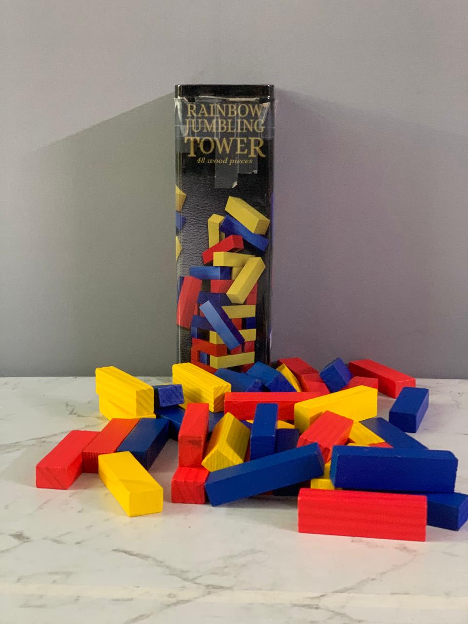 Cardinal Rainbow Jumbling Tower.(42 pieces) ( Rs 150 advance)