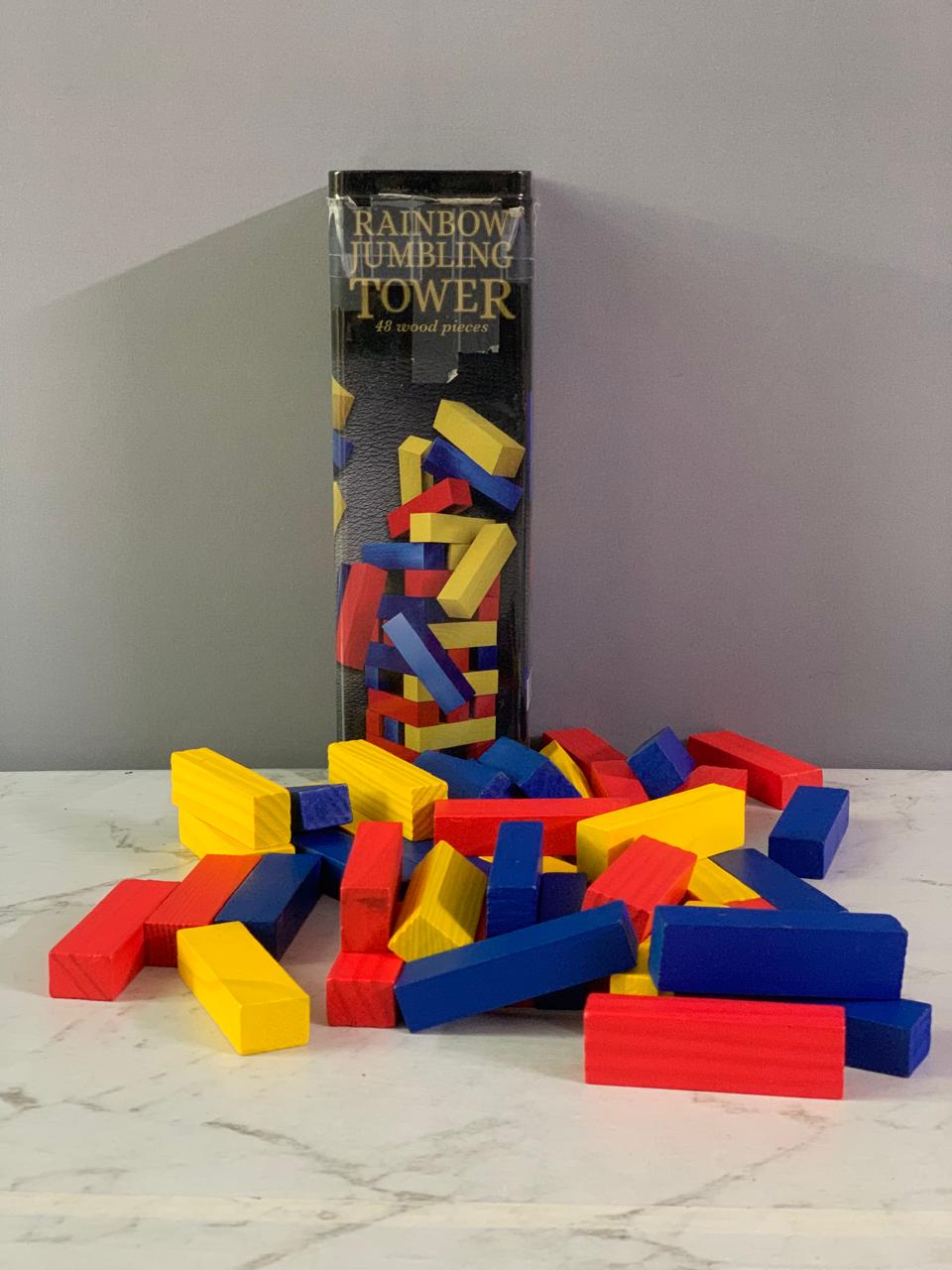 Cardinal Rainbow Jumbling Tower.(42 pieces) ( Rs 150 advance)