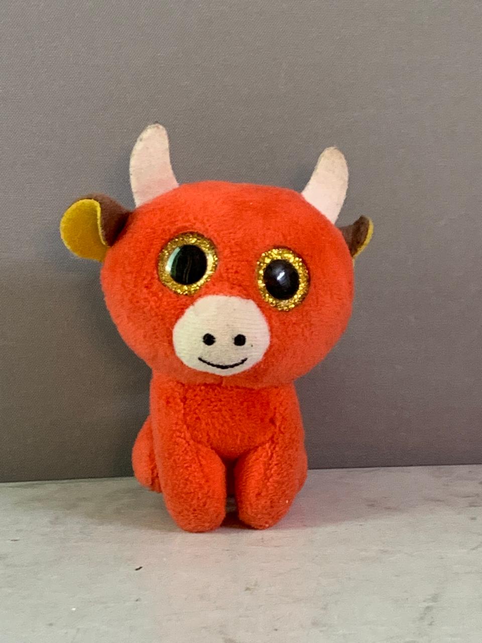 Ty Teenie Beanie Boos Snort the Red Bull Plush.