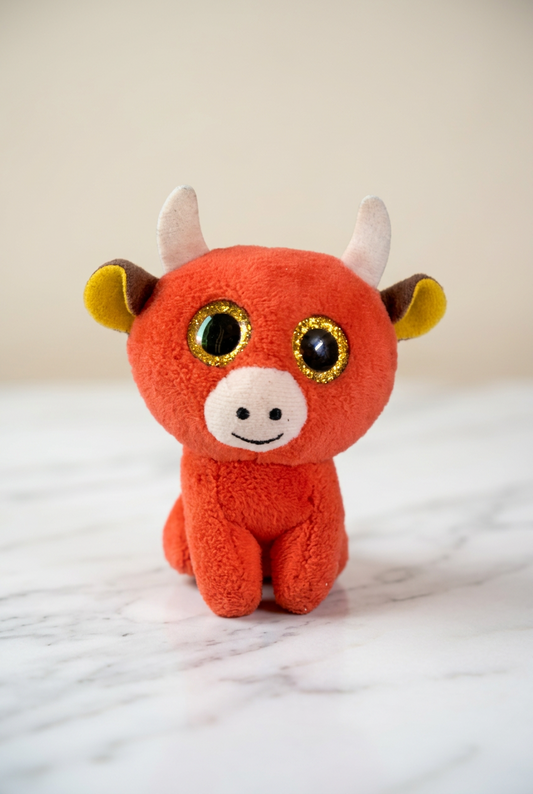 Ty Teenie Beanie Boos Snort the Red Bull Plush.