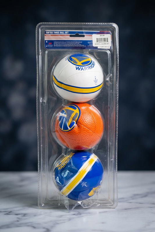 Rawlings Golden State Warriors Logo Softee Ball (Three-Pack). ( Rs 150 advance )