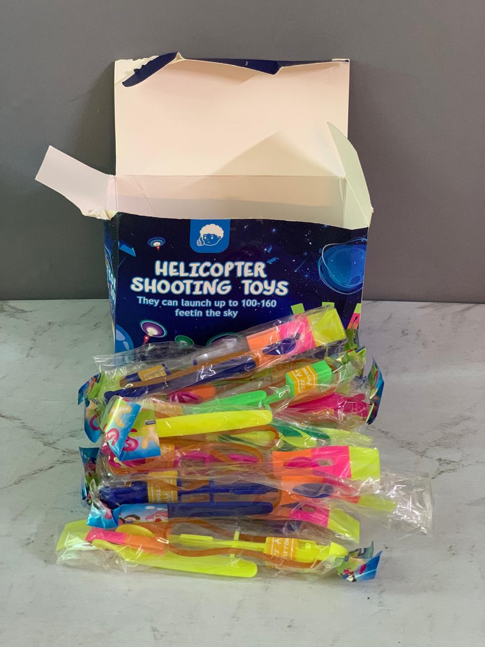 Helicopter Shooting Toys.               (New)(25 pieces) (Rs 200 advance)