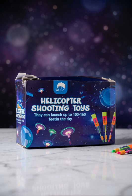 Helicopter Shooting Toys.               (New)(25 pieces) (Rs 200 advance)