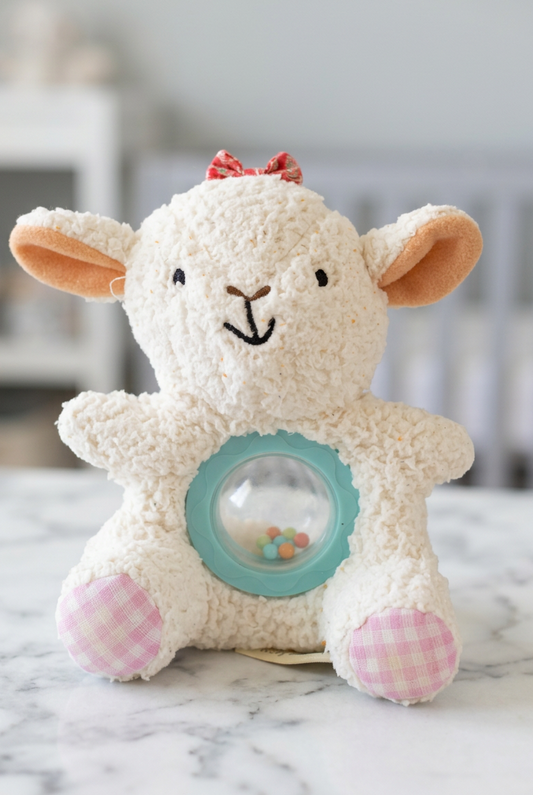 Kids II Plush Lamb Baby Rattle.