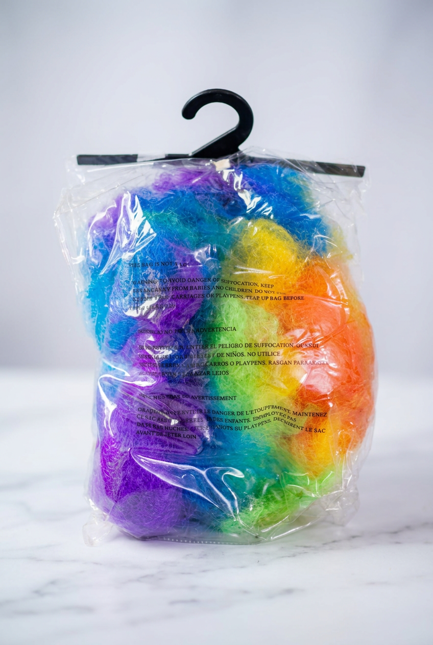 Rainbow-Colored Curly Clown Wig. (Rs 150 advance)