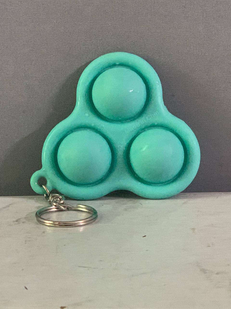 Snack toy_3 Bubble Triangle Push Pop Keychain.
