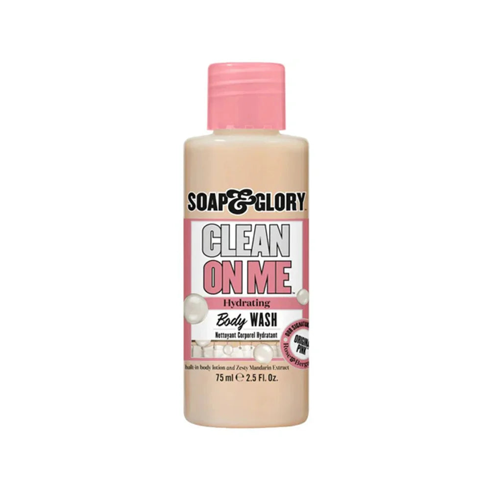 Soap & Glory Peaches and Clean Deep Cleansing Milk & Clean On Me Hydrating Body Wash.