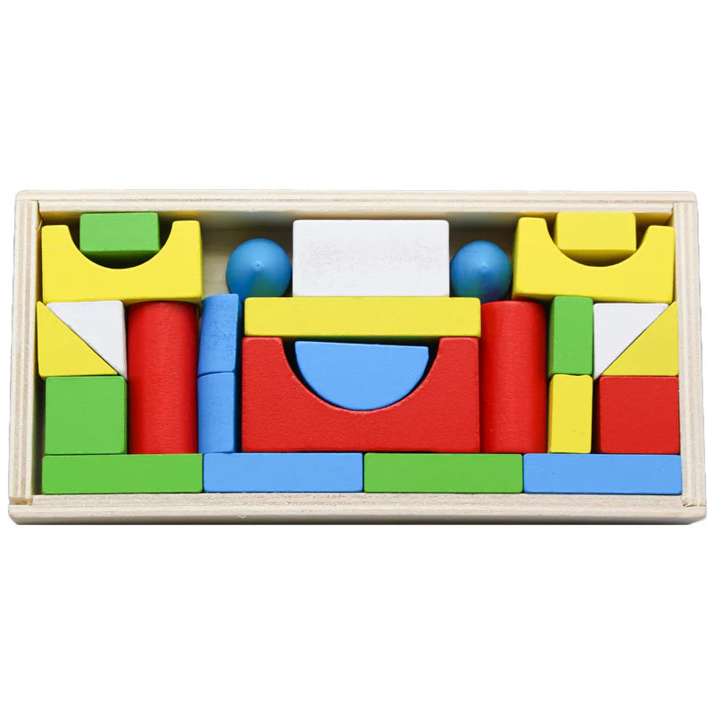 WOODEN PEG CASTLE PUZZLE. (26 pieces)