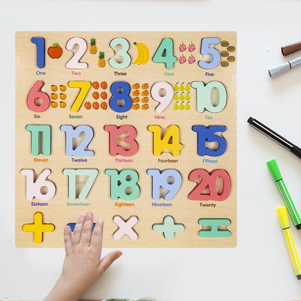 3D Numbers Learning Wooden Board.