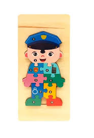 WOODEN PEG POLICE MAN PUZZLE