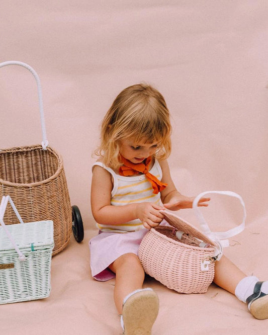 Olli Ella Mini Chari Rattan Bag.